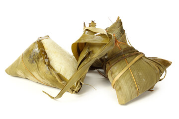 Rice dumpling on white background