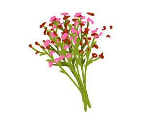 Bouquet of wild flowers. Flat vector illustration