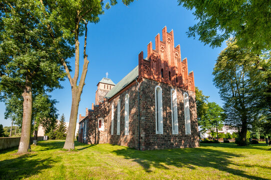 Main church in Banie, village in West Pomeranian Voivodeship, Poland.