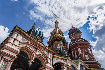 Fototapeta na wymiar saint basil cathedral from abow, moscow, russia
