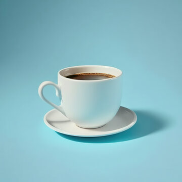 white coffee cup Generative AI