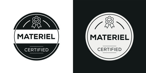 Fototapeta na wymiar Creative (Materiel) Certified badge, vector illustration.