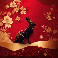 red rabbit, chinese new year 2023, generative AI
