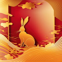 red rabbit, chinese new year 2023, generative AI