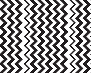 Seamless zigzag pattern, black and white abstract background - 562936877