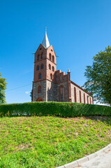 Fototapeta na wymiar Church of Our Lady of the Rosary in Popielewo, West Pomeranian Voivodeship, Poland