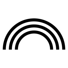 Rainbow icon or logo. Simple Design illustration