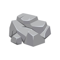 Top view of city stone or rock for scheme vector illustration. Aerial view of stone, street or park element for cityscape plan or map. Landscape design, architecture concept