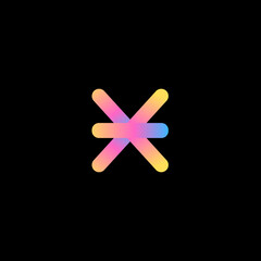 gradient double symbol on black background