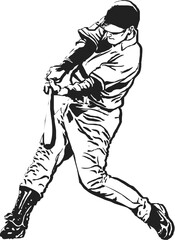 Silhouette baseball players