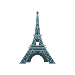 Fototapeta na wymiar Eiffel tower cartoon illustration. Eiffel tower. Trip to Paris, landmark, food, France concept