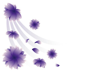 colorful flowers are scattered Can be used with products that are fragrant