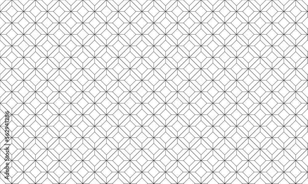 Canvas Prints monochrome geometrical ornamental seamless pattern