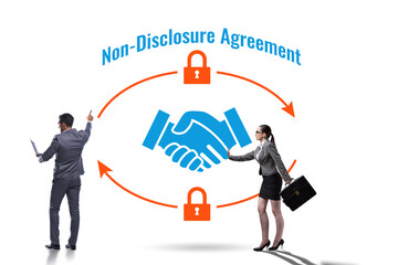 Non disclosure agreement concept with the business people