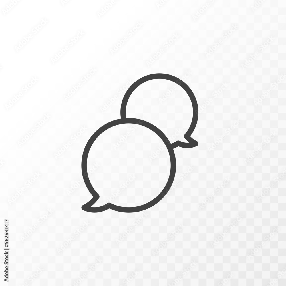 Aufkleber outline style ui icons collection. vector black linear illustration. talk bubble conversation and ch