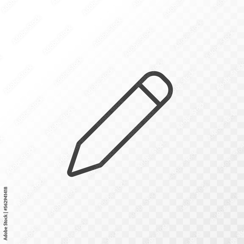 Aufkleber outline style ui icons collection. vector black linear illustration. pen and pencil object write lin