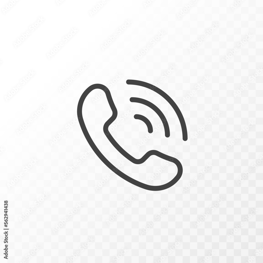 Aufkleber outline style ui icons collection. vector black linear illustration. phone handset call conversartio