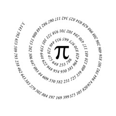 Happy international day of mathematics vector background illustration. World Pi Day banner - obrazy, fototapety, plakaty