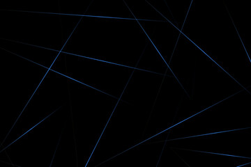 Abstract black with blue lines, triangles background modern design. Vector illustration EPS 10.