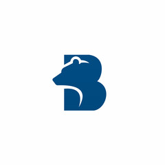 B Letter Bear Logo design for bussiness and company