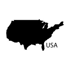 vector illustration of USA flag and map