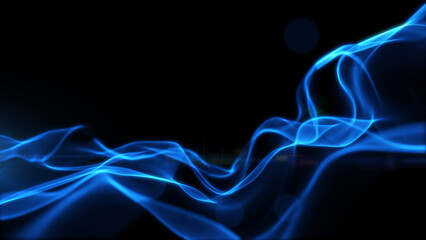 3d rendering blue abstract background digital line and dots connect, Technology abstract background concept.