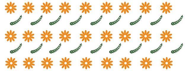flowers and leaves pattern