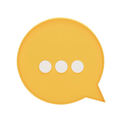 3D Chat speech bubble icons Isolated on transparent background PNG file format.