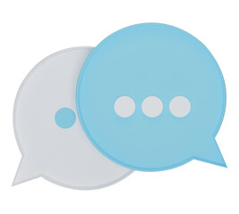 Obraz premium 3D Chat speech bubble icons Isolated on transparent background PNG file format.