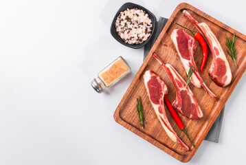 Fresh delicacy Tomahawk lamb chops