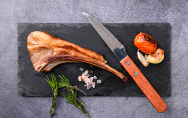 Fresh delicacy Tomahawk lamb chops
