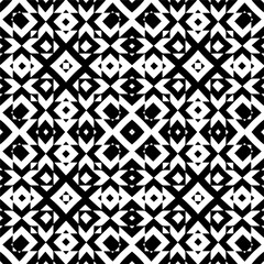 Vector pattern in geometric ornamental style. Black and white color.Seamless pattern.