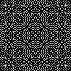 Vector pattern in geometric ornamental style. Black and white color.Seamless pattern.