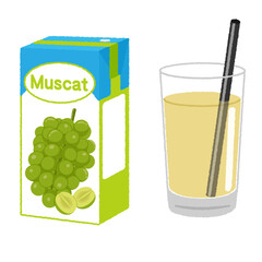 マスカットジュースのイラスト