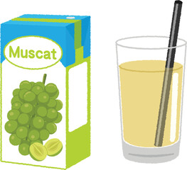 マスカットジュースのイラスト