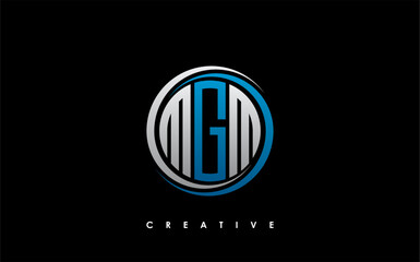 MGM Letter Initial Logo Design Template Vector Illustration
