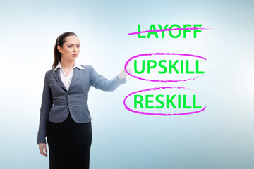 Re-skilling and upskilling in learning concept