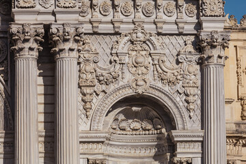 One of the gates of Dolma Bache Palace, Istanbul, Turkey