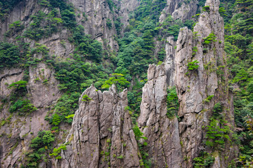Fototapeta na wymiar Natural scenery of Huangshan Scenic Area in Anhui Province