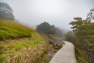 Mountain passageway in Huangshan Natural Scenic Area
