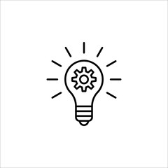 Creative ideas light bulb concept. Ideas icon. vector illustration on white background