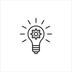 Creative ideas light bulb concept. Ideas icon. vector illustration on white background