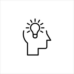 Creative ideas light bulb concept. Ideas icon. vector illustration on white background