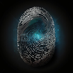 User login fingerprint scanning offers biometric identification and security for business technology and the internet network concept. Generative AI