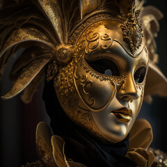 venetian carnival mask, Generative AI, generative AI,  - obrazy, fototapety, plakaty