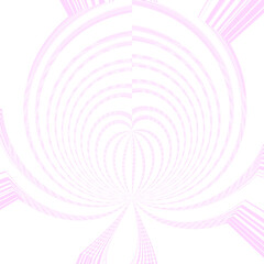 abstract pink heart shaped circles with lines on white square background. space for text