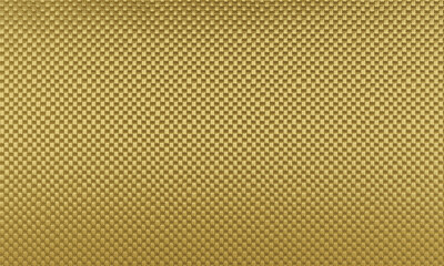 3D render : embossed abstract weave pattern engraved on gold surface