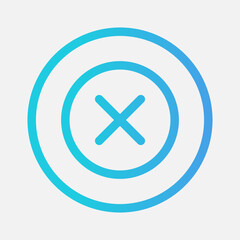 Cross icon in gradient style about essentials, use for website mobile app presentation