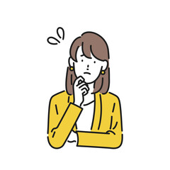 ビジネスシーン：困っているビジネスウーマンのイラスト