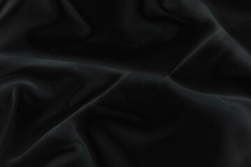 Obraz premium Smooth elegant black silk fabric or satin luxury cloth texture for abstract background